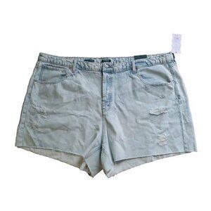 WILD FABLE Women's Plus Jean Shorts Size 26 Light Super High Rise Cut-Off NWT